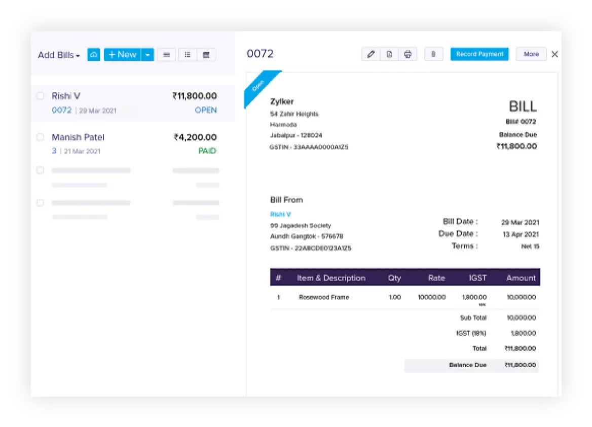 Expenses | QuickBooks to Zoho Books migration - Zoho Books