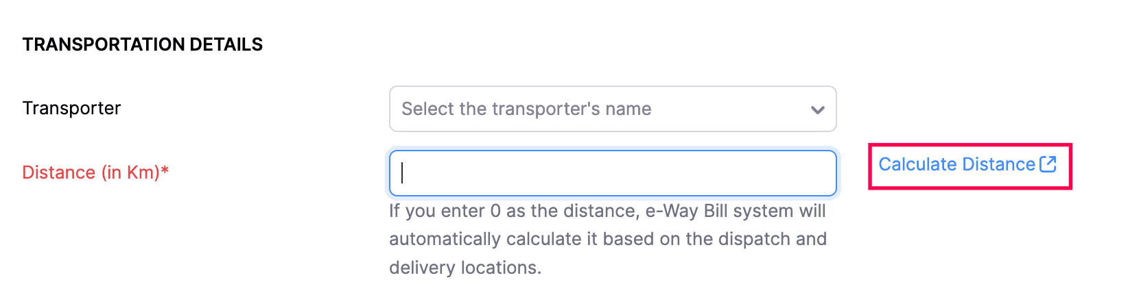 Calculate distance