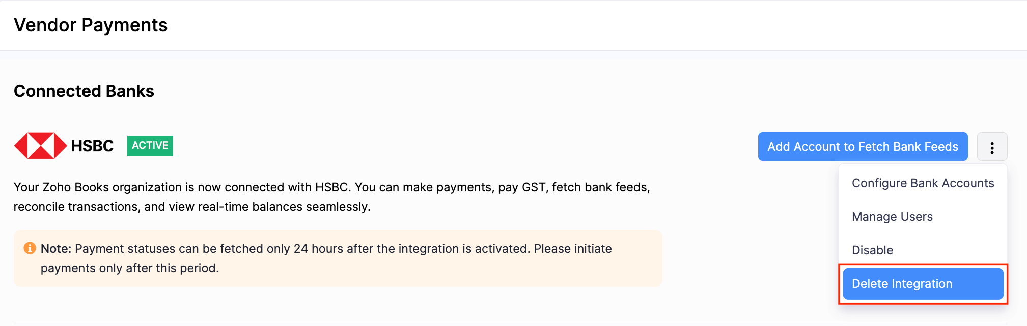 HSBC Delete Button