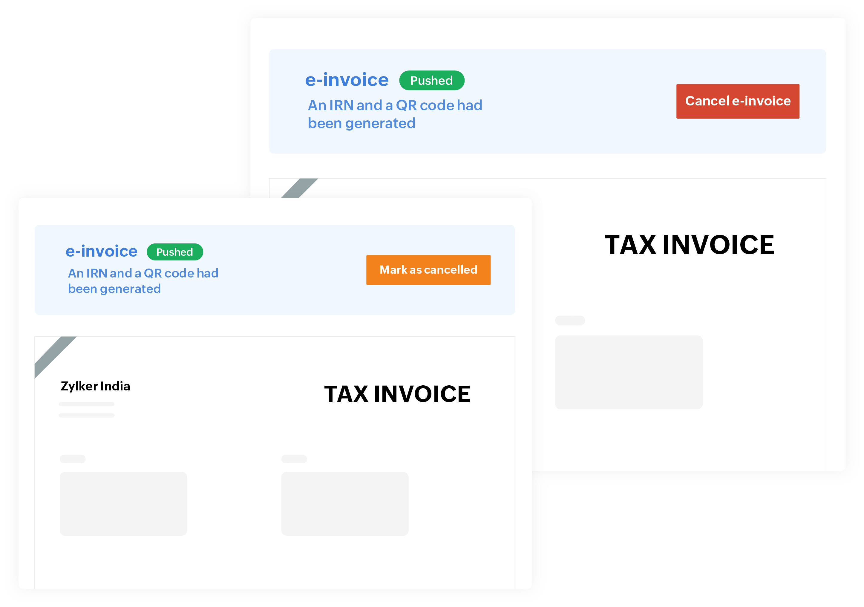 E-invoice cancellations