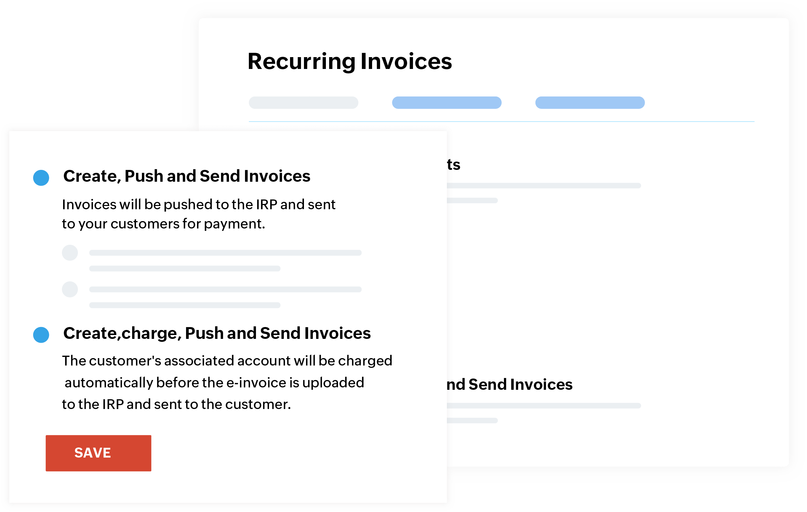 Recurring e-invoices