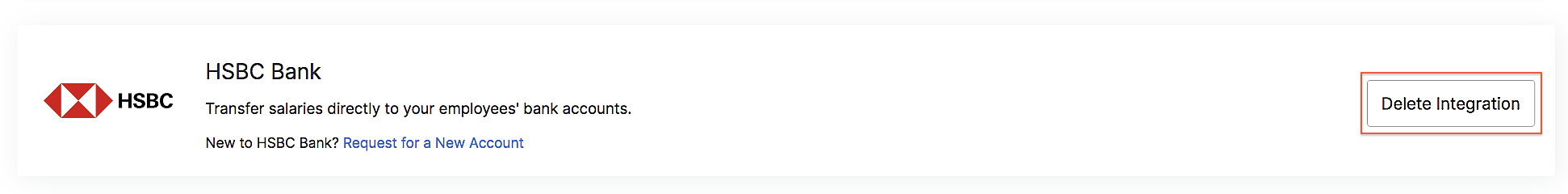 Delete HSBC Integration in Zoho Payroll