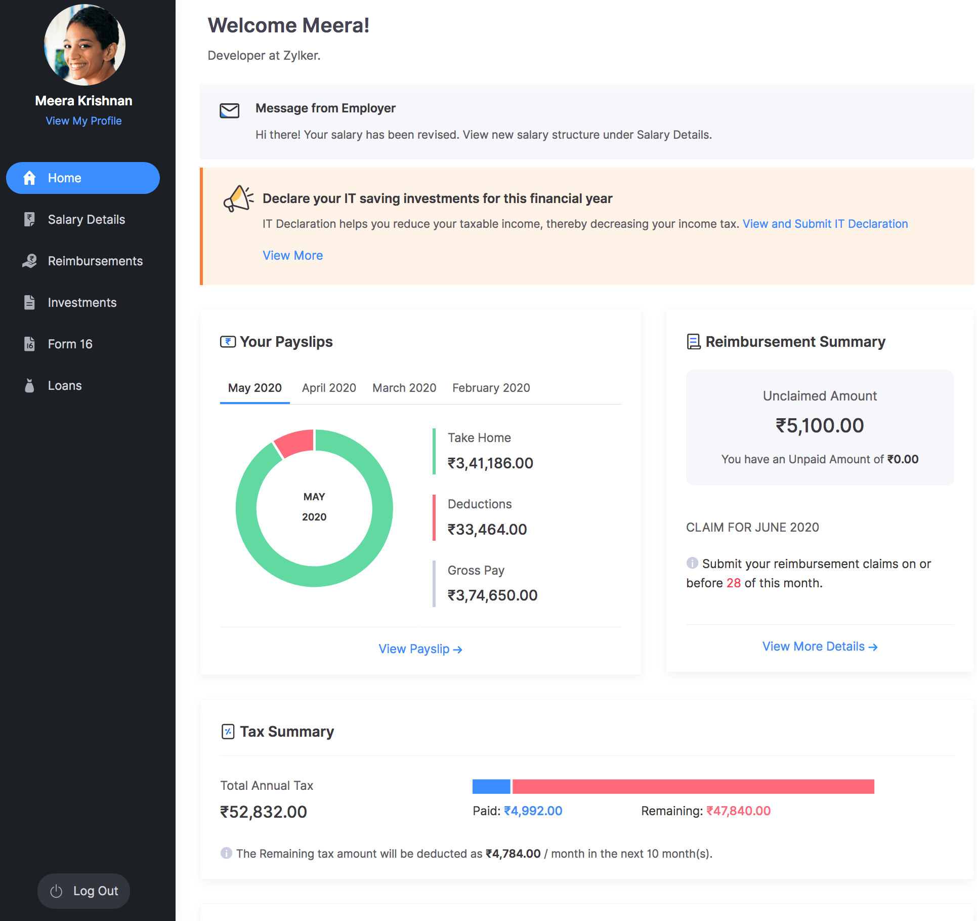 Zoho Payroll Login