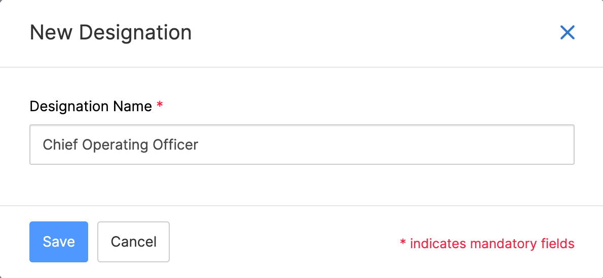 The designation clearance