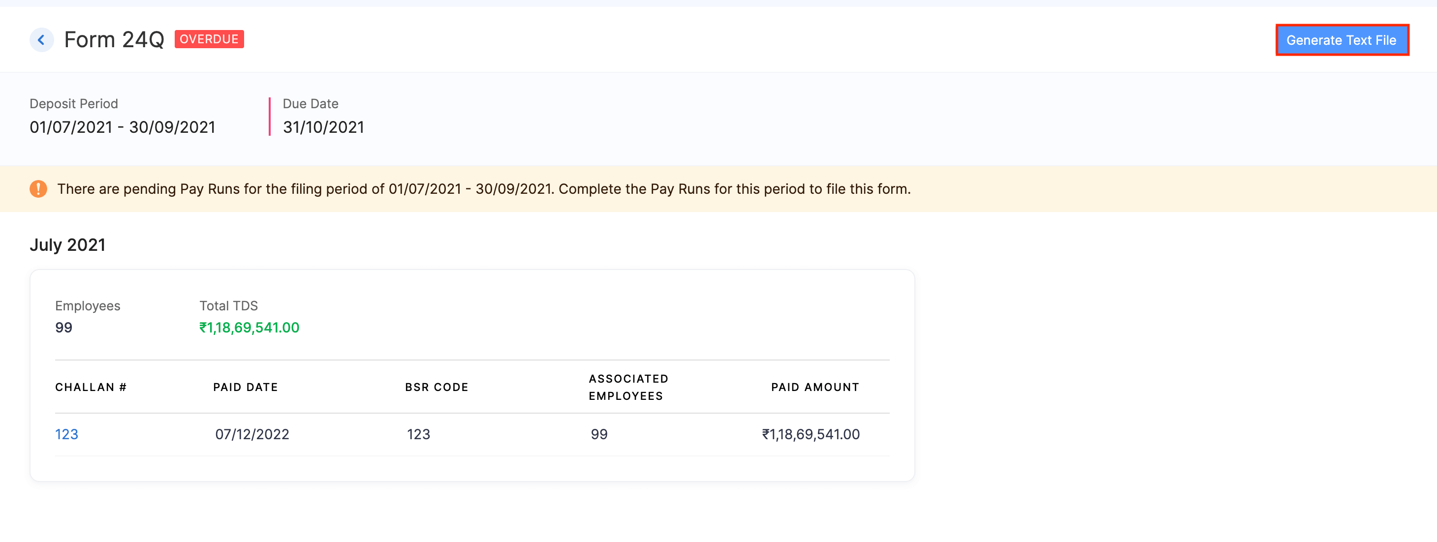 Form 24Q in Zoho Payroll | Zoho Payroll