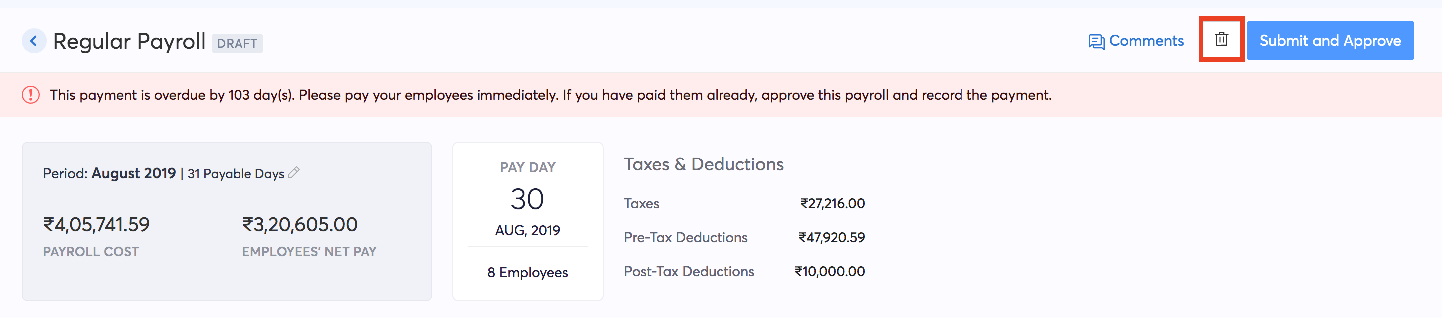 Reverting Payroll | Knowledge Base | Zoho Payroll