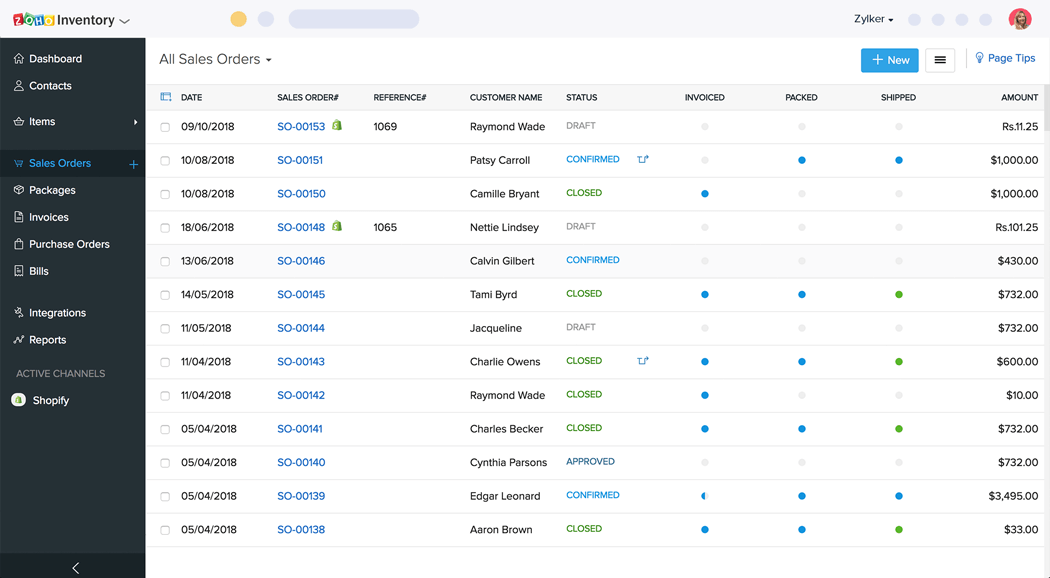 Manage sales orders efficiently | Zoho Inventory