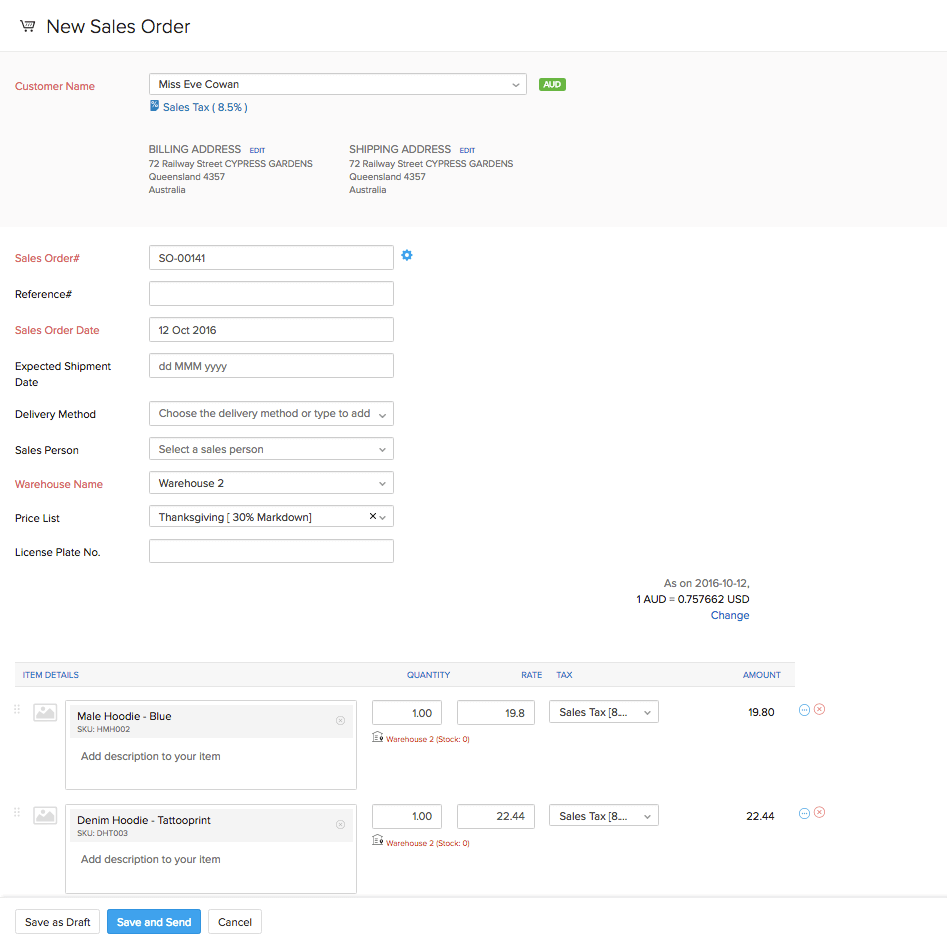 Backorders, Help Document