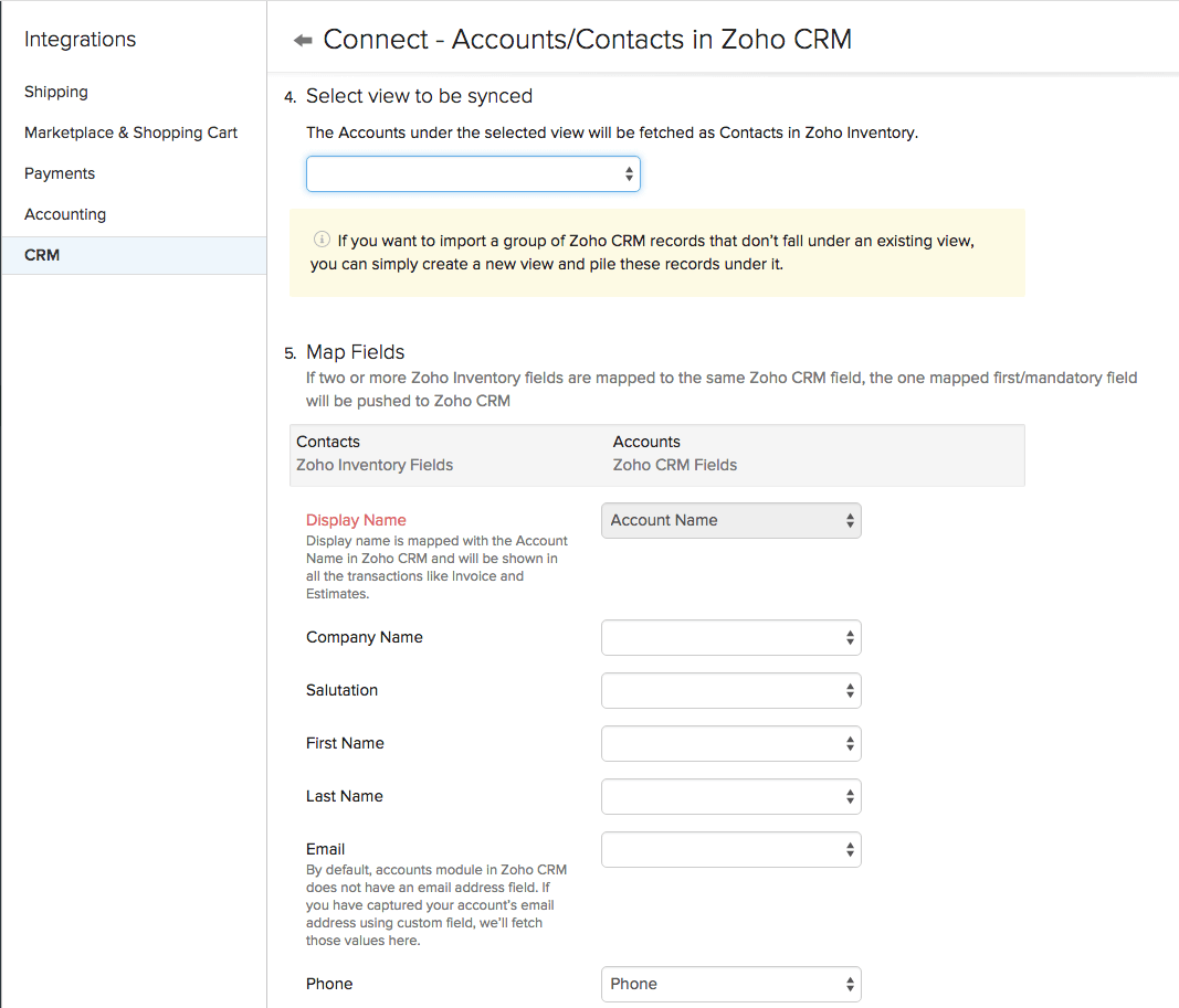 configuring accounts - mid