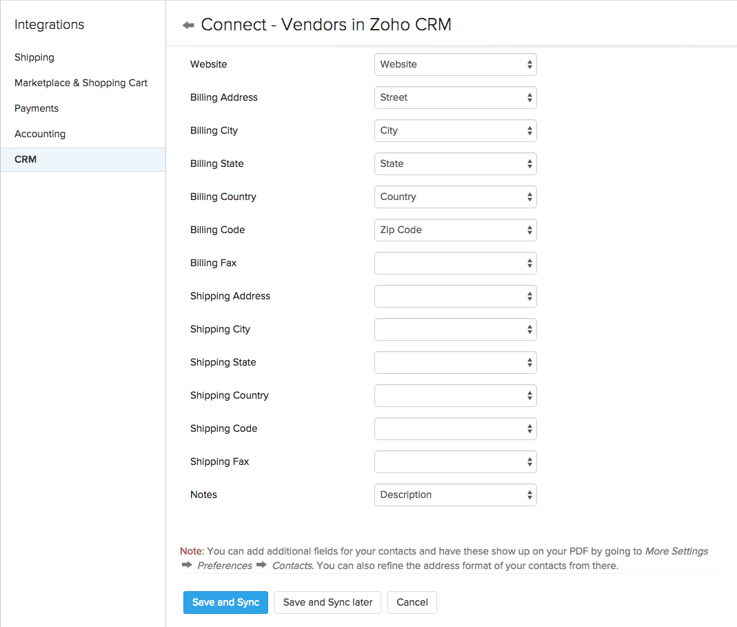 configuring vendors - bottom