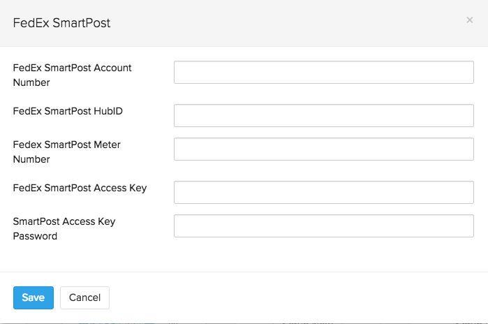 fed ex smartpost set up page