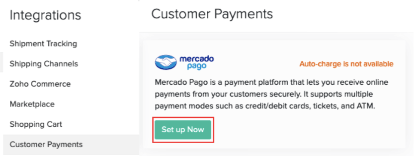 Mercado Pago Setup