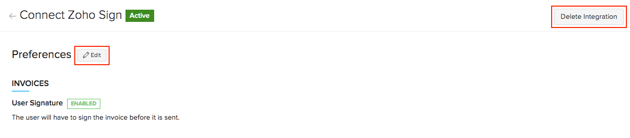 Zoho Sign - Delete Integration