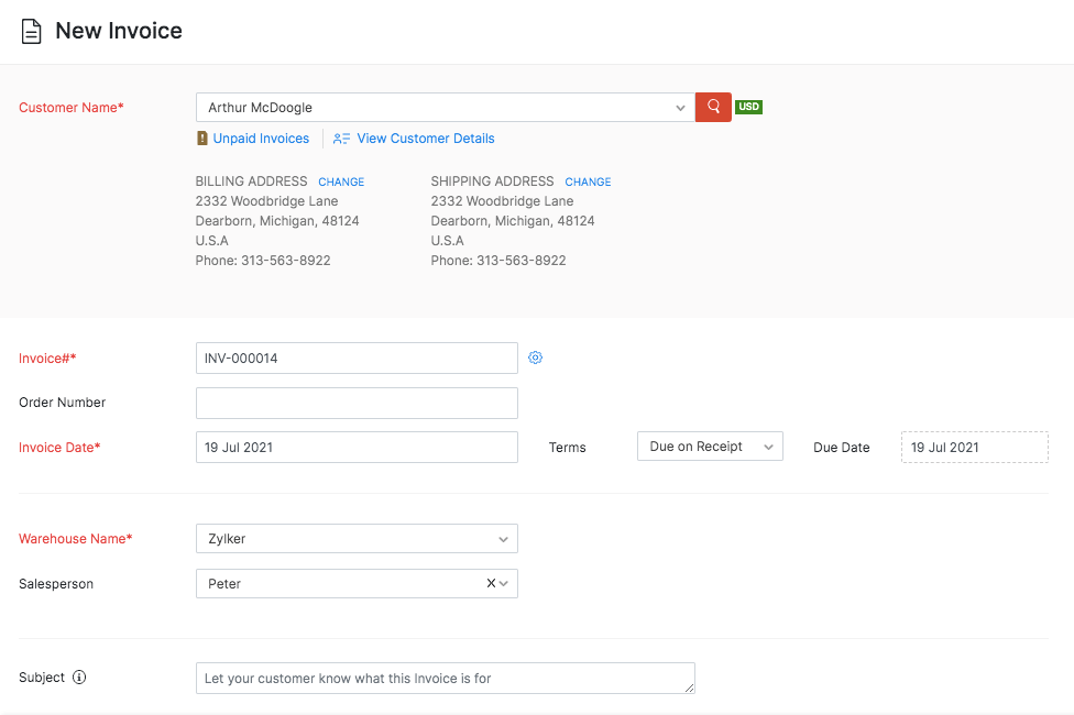 zoho invoice payment gateway api