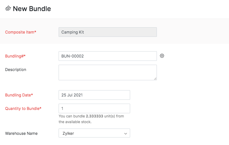 Bundling - Basic Info