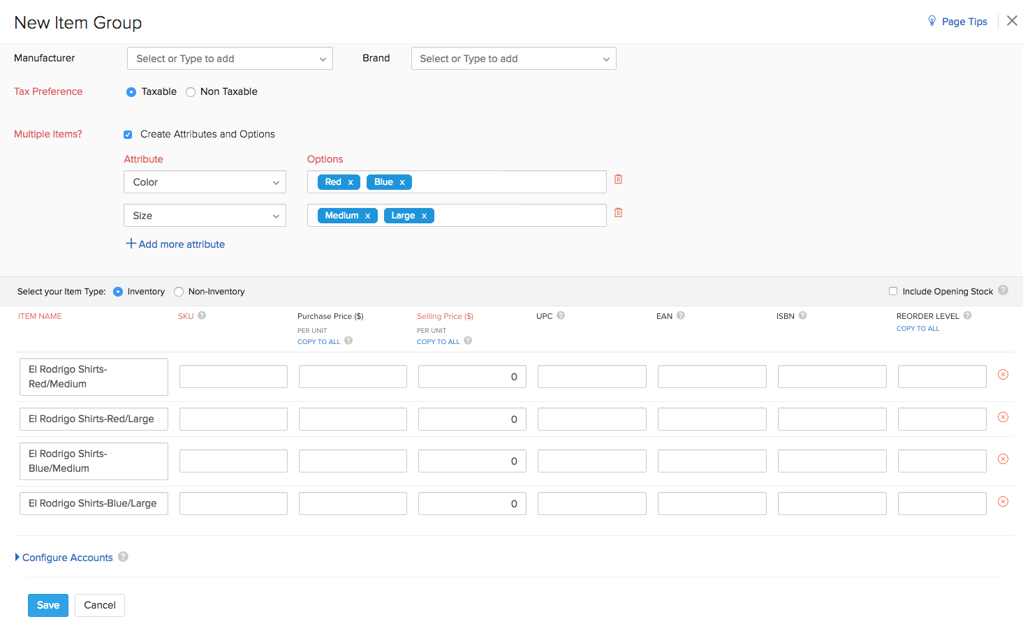 Item Groups management with Zoho Inventory