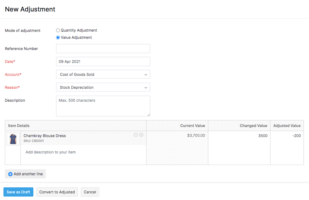 Inventory Adjustments User Guide Zoho Inventory