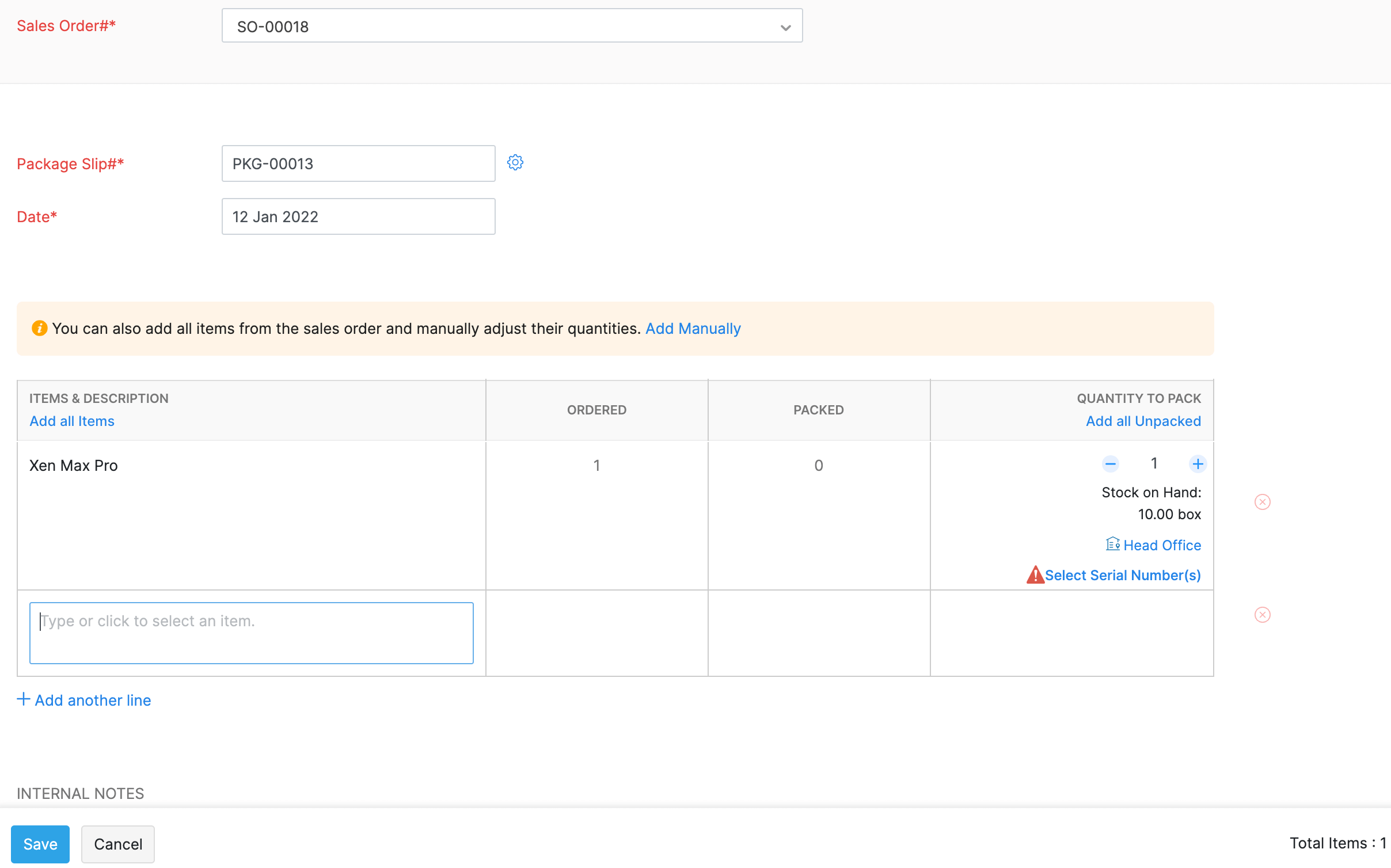 Serial/batch tracking