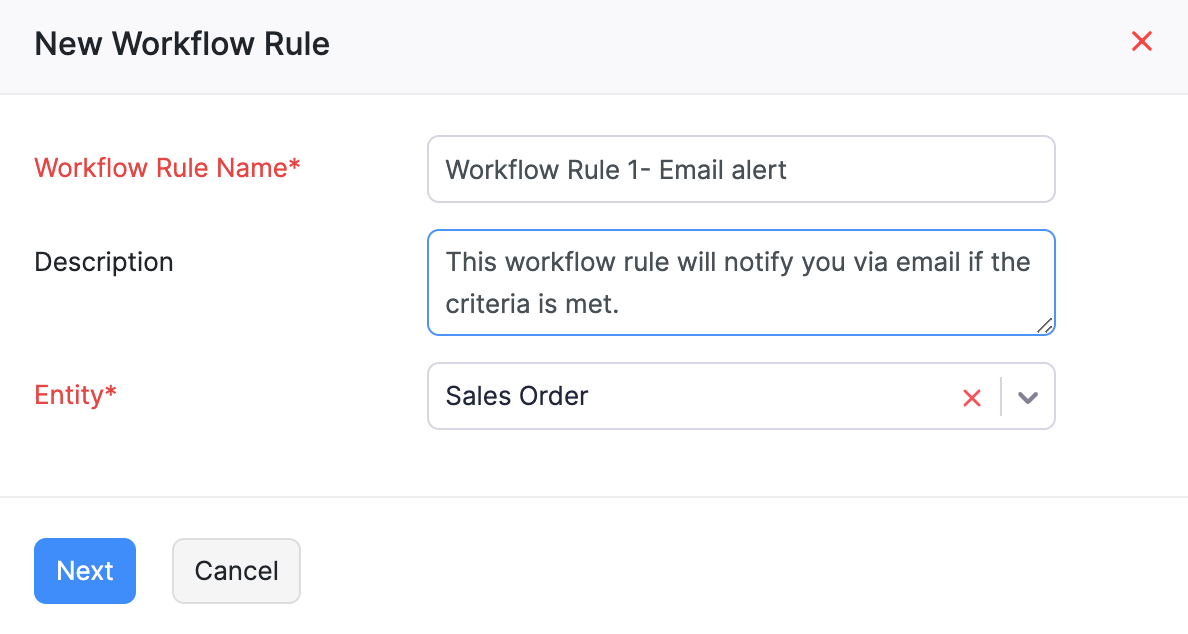 workflow name