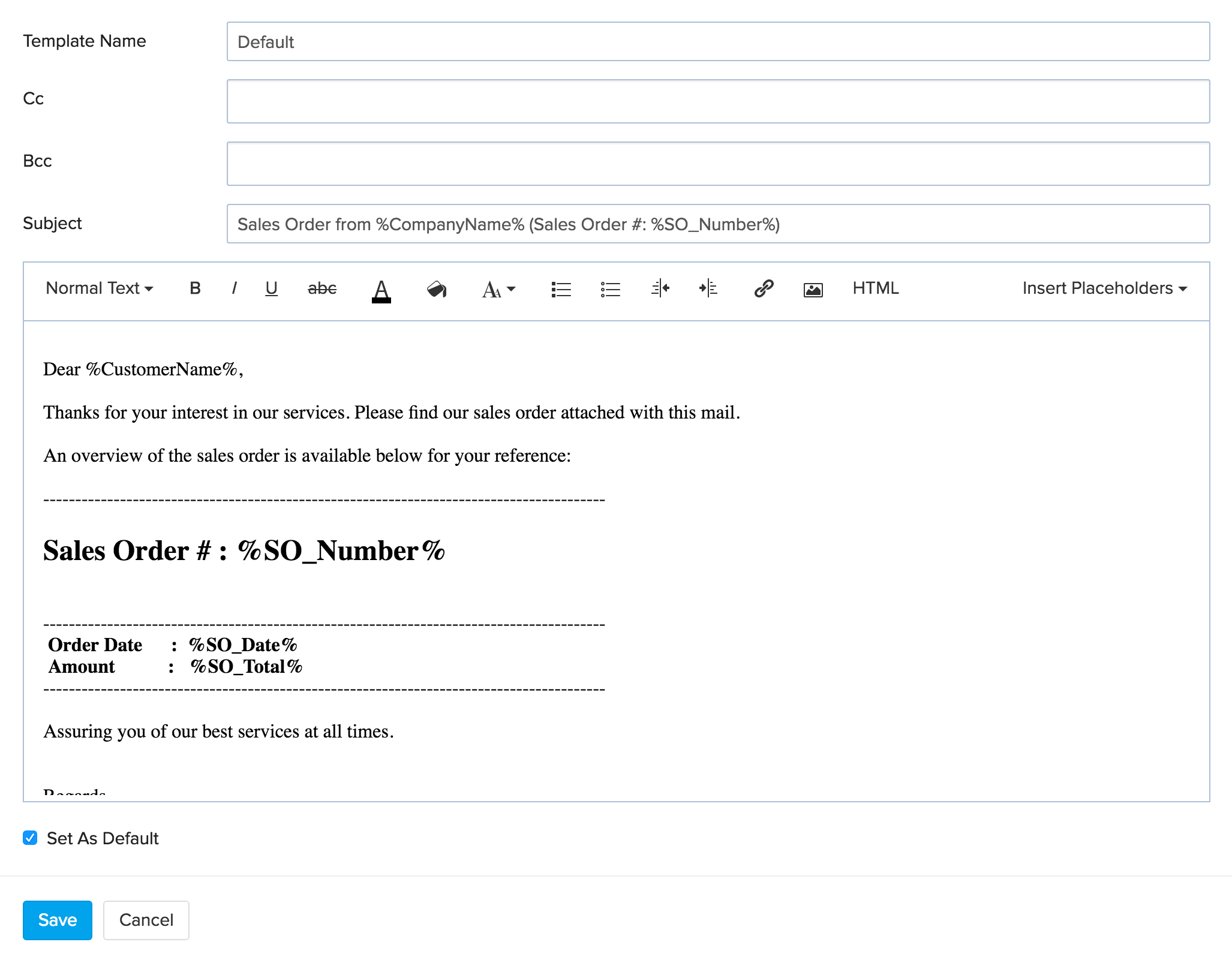 Emails:: User Guide Zoho Inventory