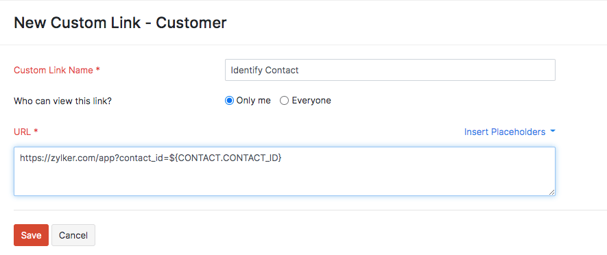 Create Custom Link