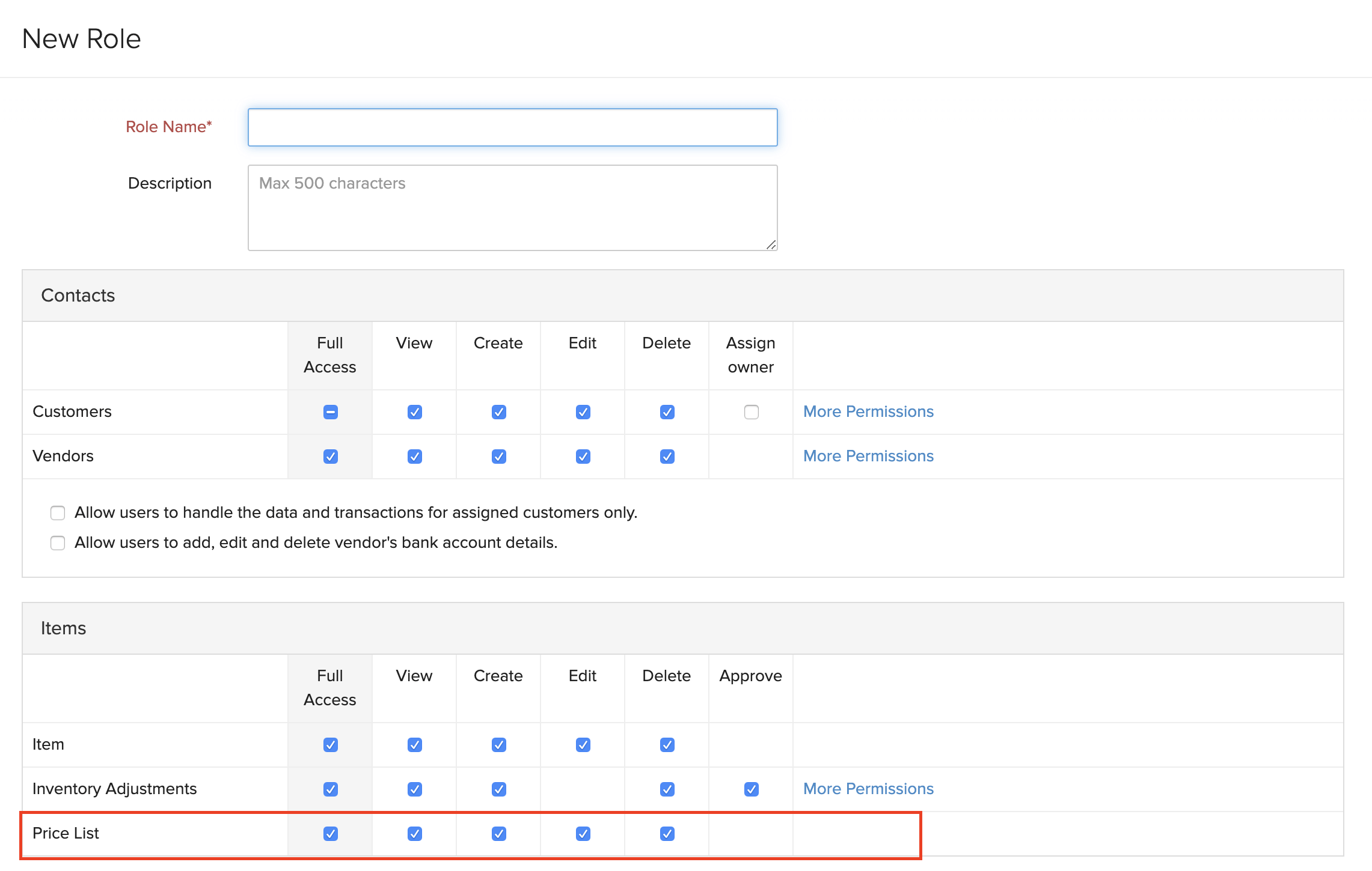 Price Lists management with Zoho Inventory