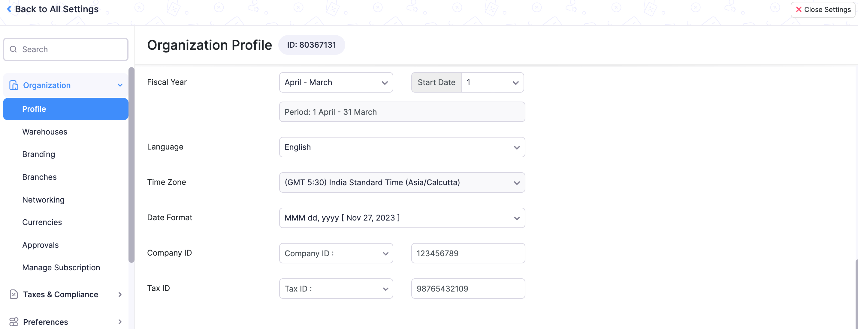 Org profile bottom