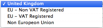 Contacts VAT section