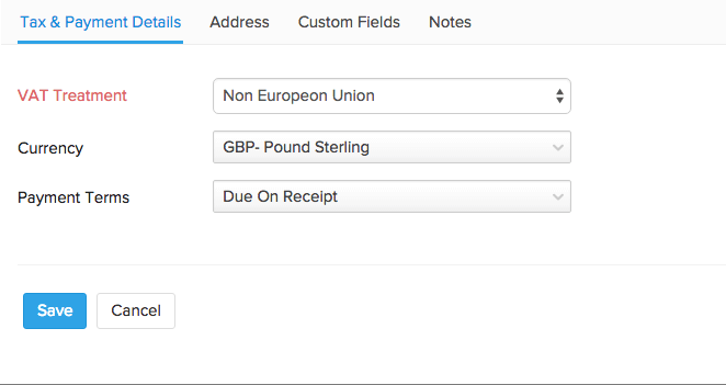 VAT treatment for non European Union