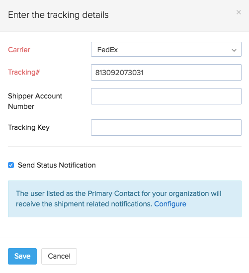 Send transfer order status notification 1