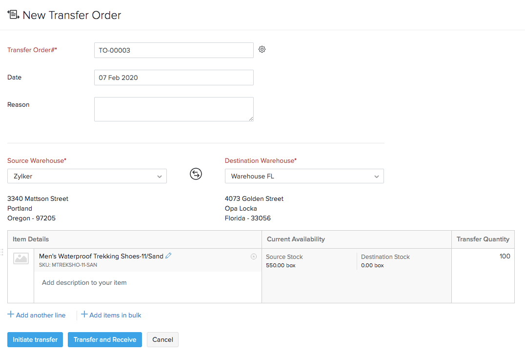 Creation of Items & Item Groups in Zoho Inventory