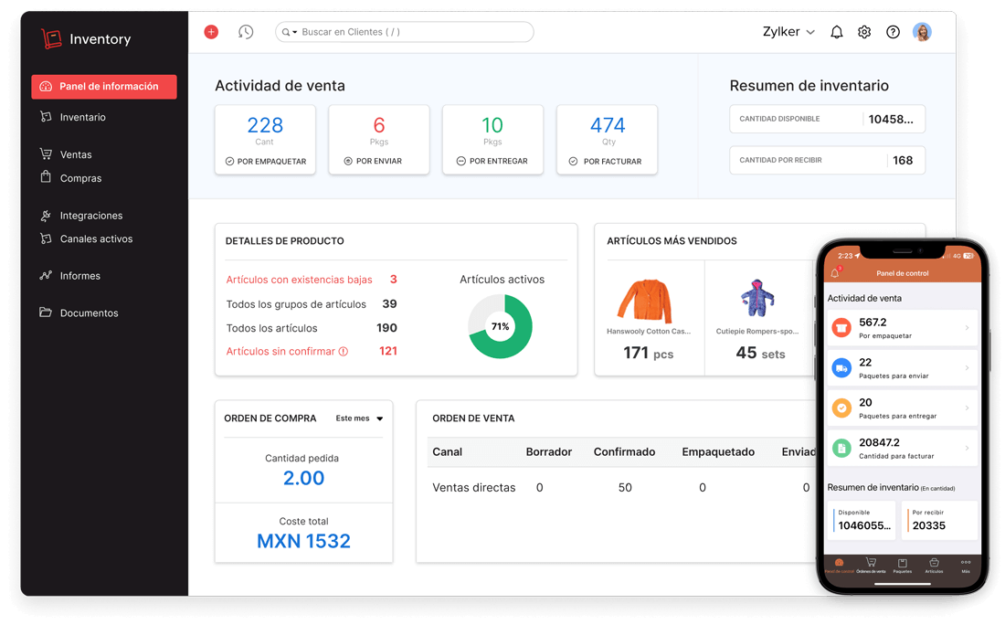 Gestión de inventario - Zoho Inventory