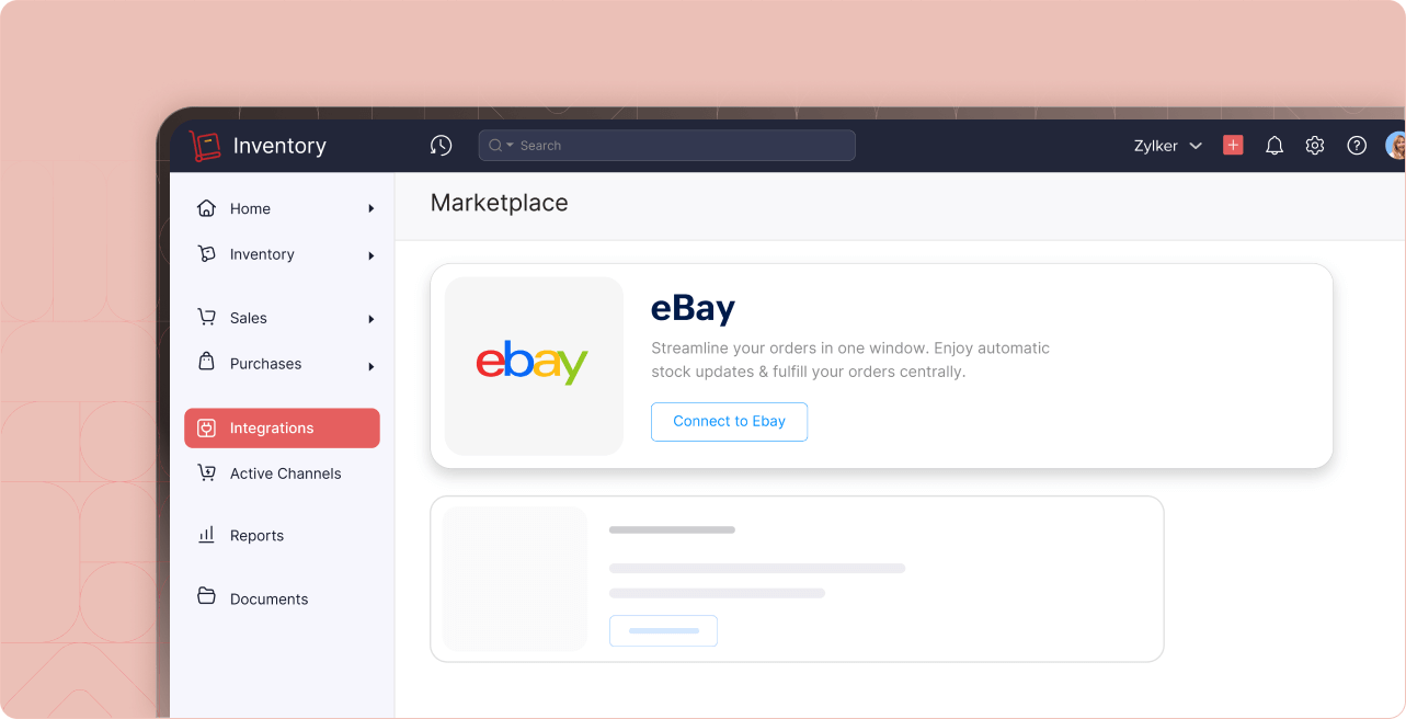 Dashboard - eBay | Zoho Inventory