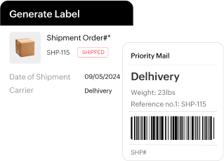 Generate labels - Shiprocket inventory management | Zoho Inventory