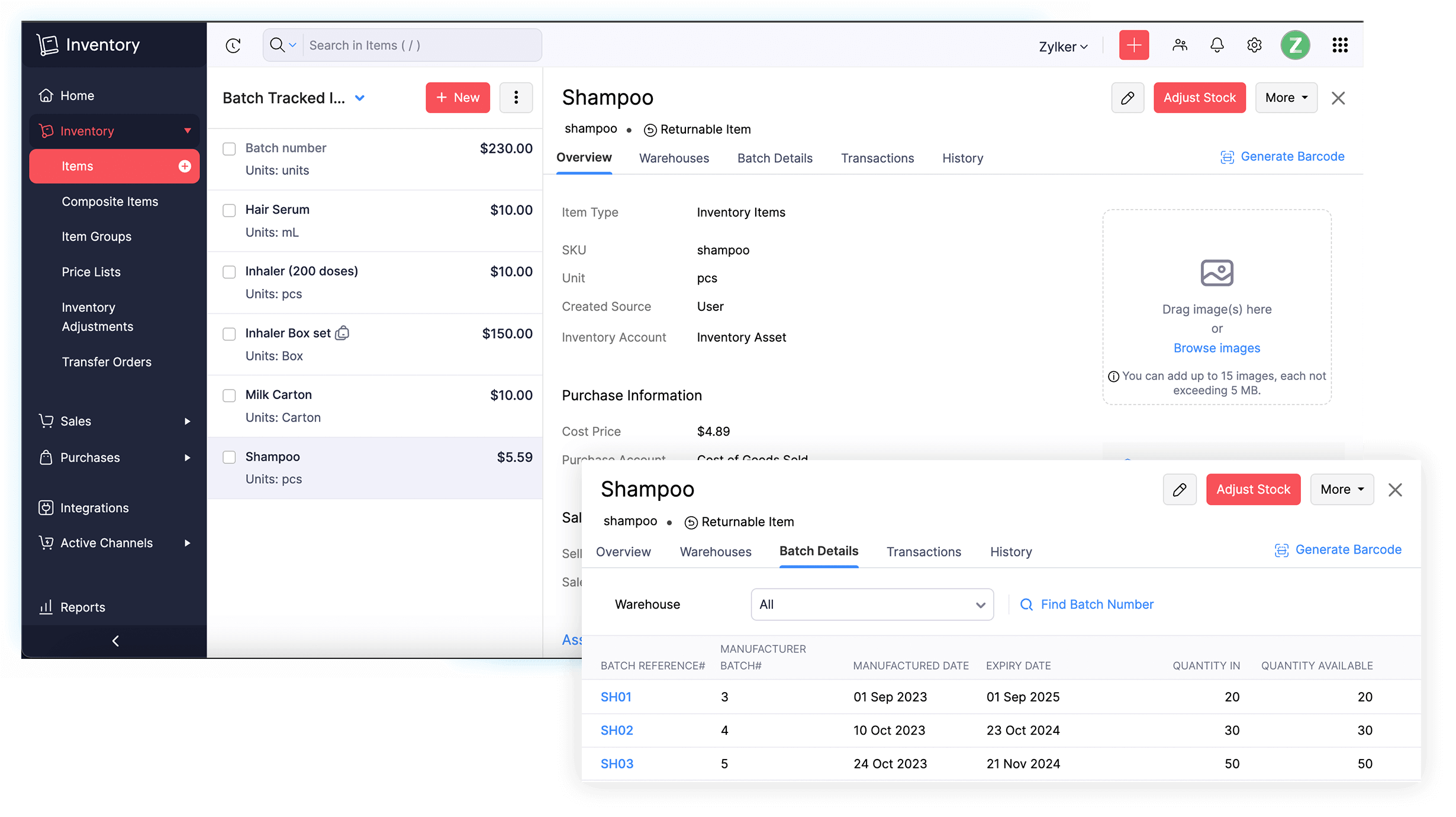 Inventory tracking system | Zoho Inventory