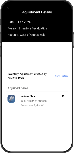 Adjust inventory