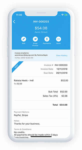 invoice and inventory app