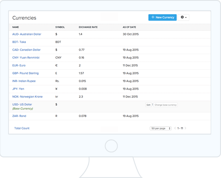 Multi Currency - Zoho Inventory