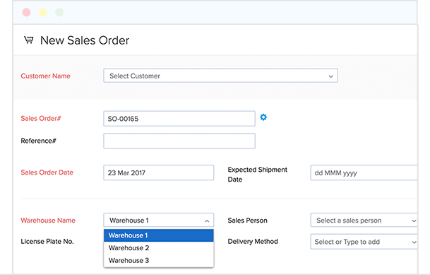 Create Transactions - Zoho Inventory