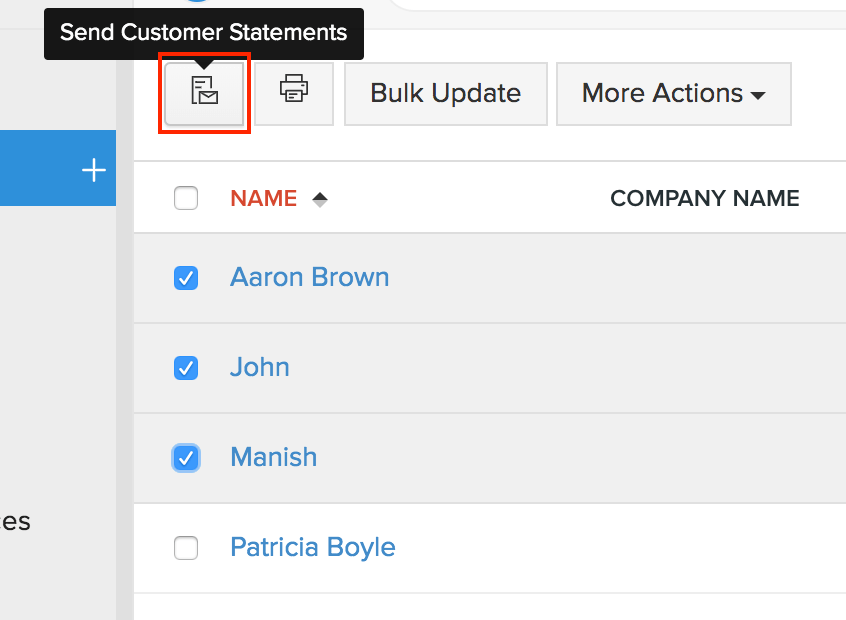 Send Bulk Customer Statements