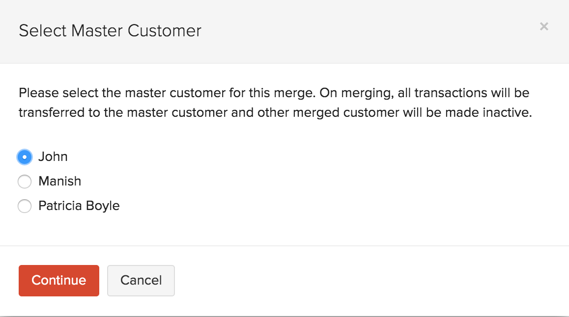 Merge Multiple Customers