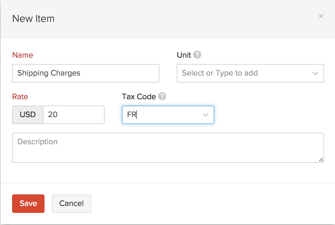 Shipping charge