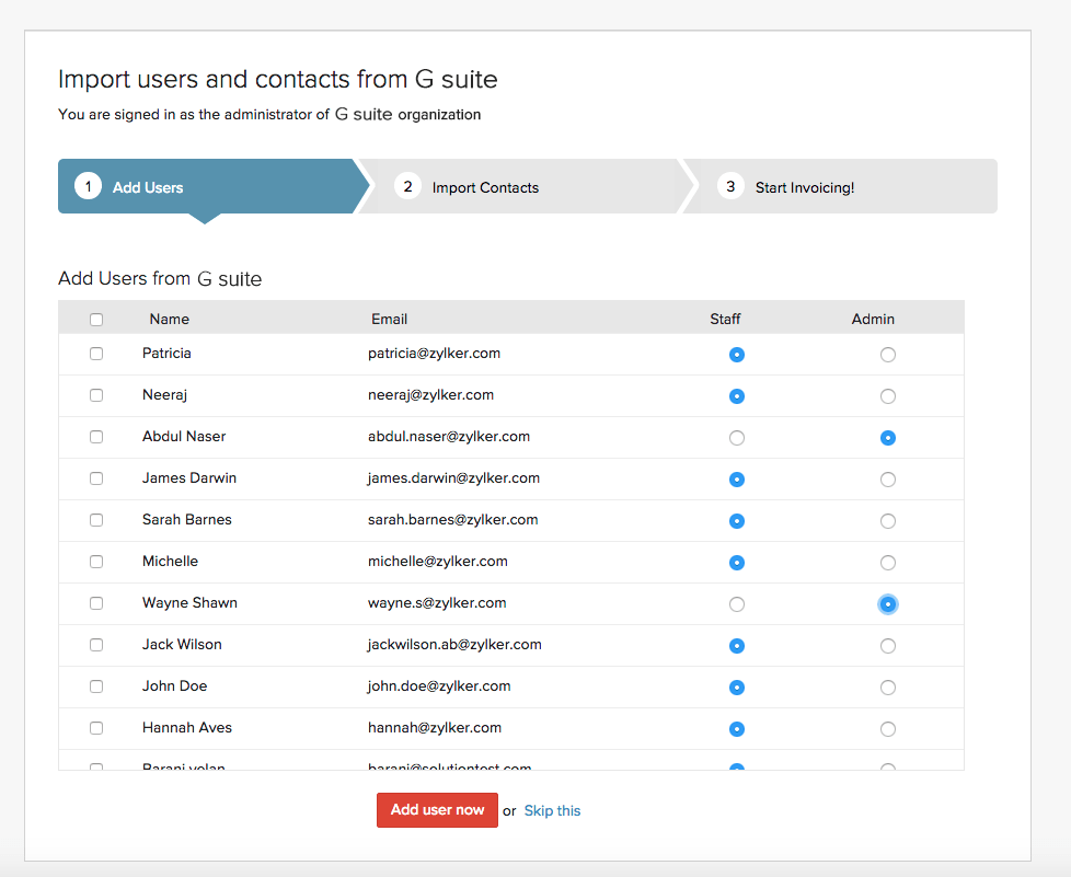 Import Users G Suite