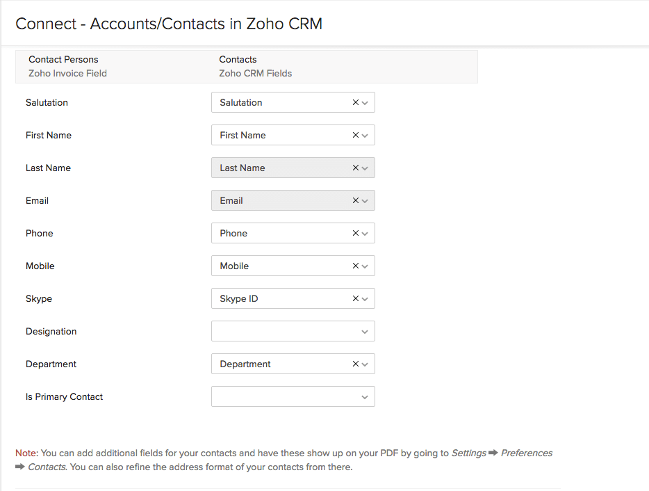 Zoho Invoice - Zoho CRM integration, Access Zoho Invoice inside Zoho CRM