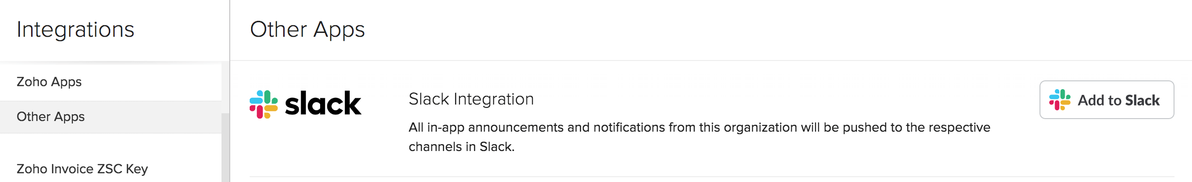 Add to Slack button