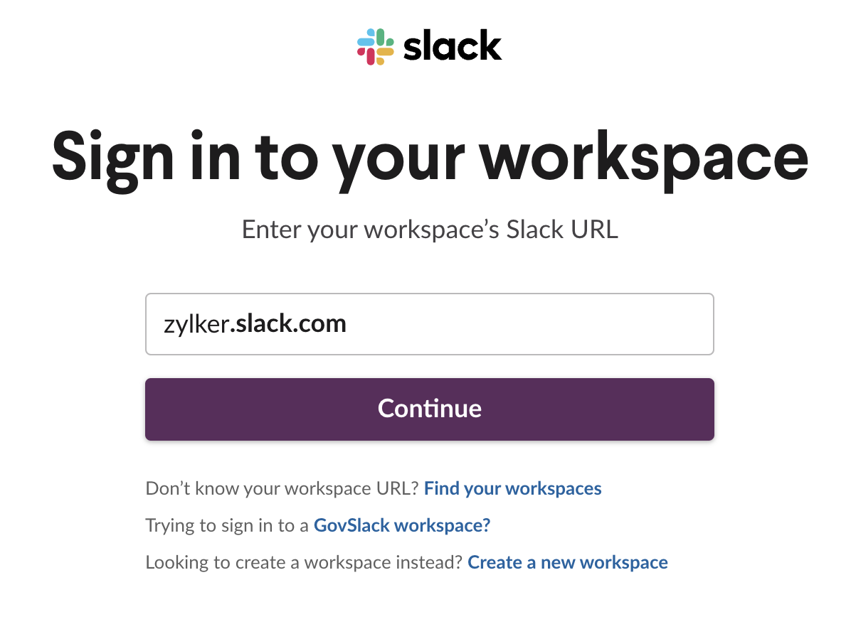 slack online login