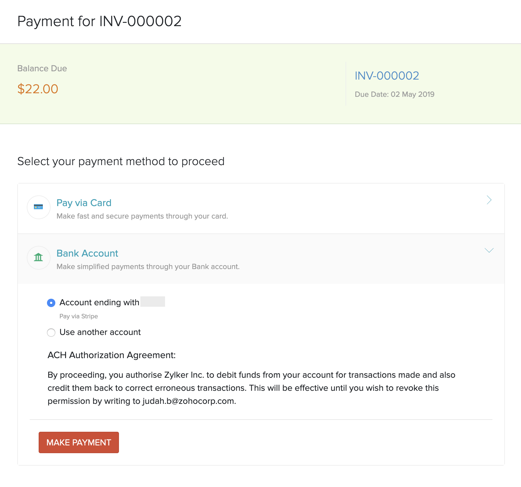 stripe custom invoices