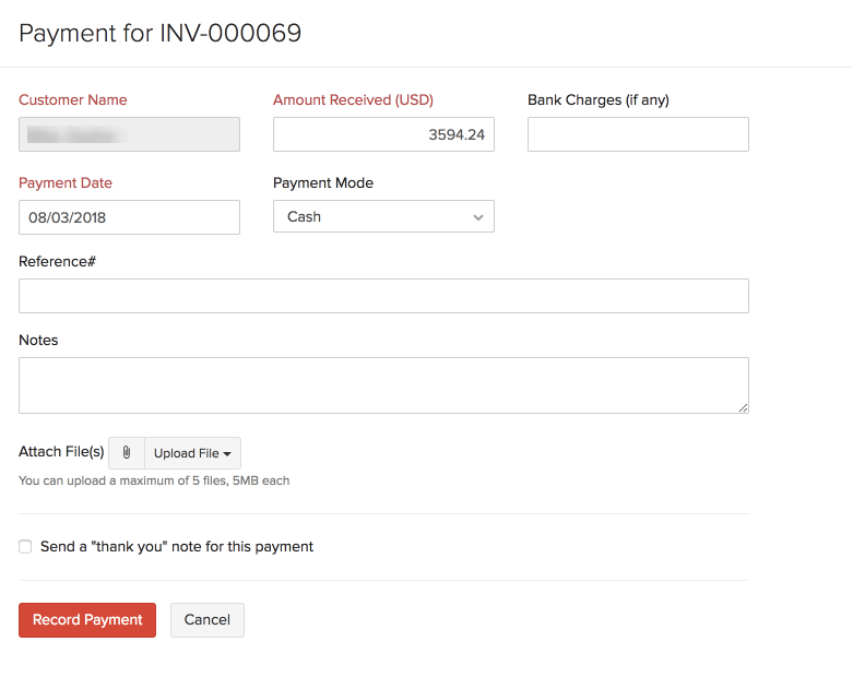 Record Offline Payments