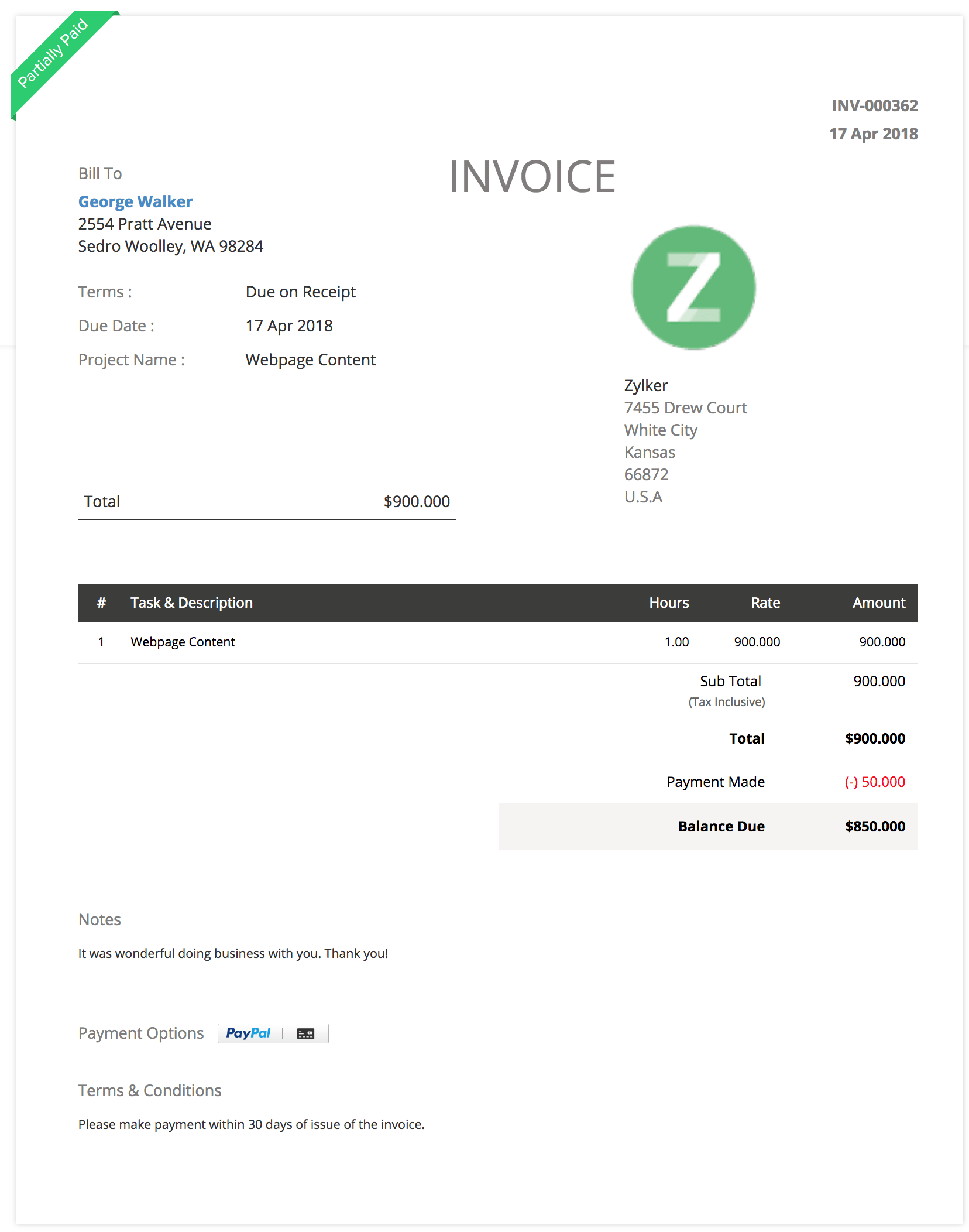 Create Retainer Invoice from Projects Help Zoho Invoice