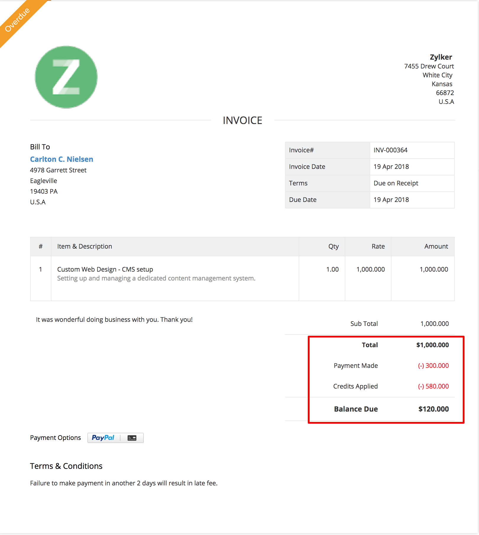 Adjustment in Invoice